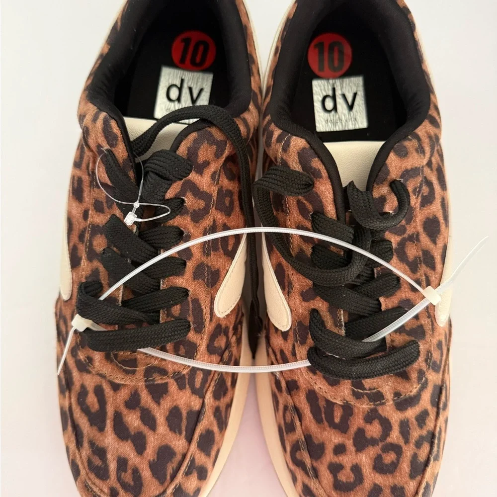 Dolce Vita Leopard Animal Print Platform Sneakers Shoes Women